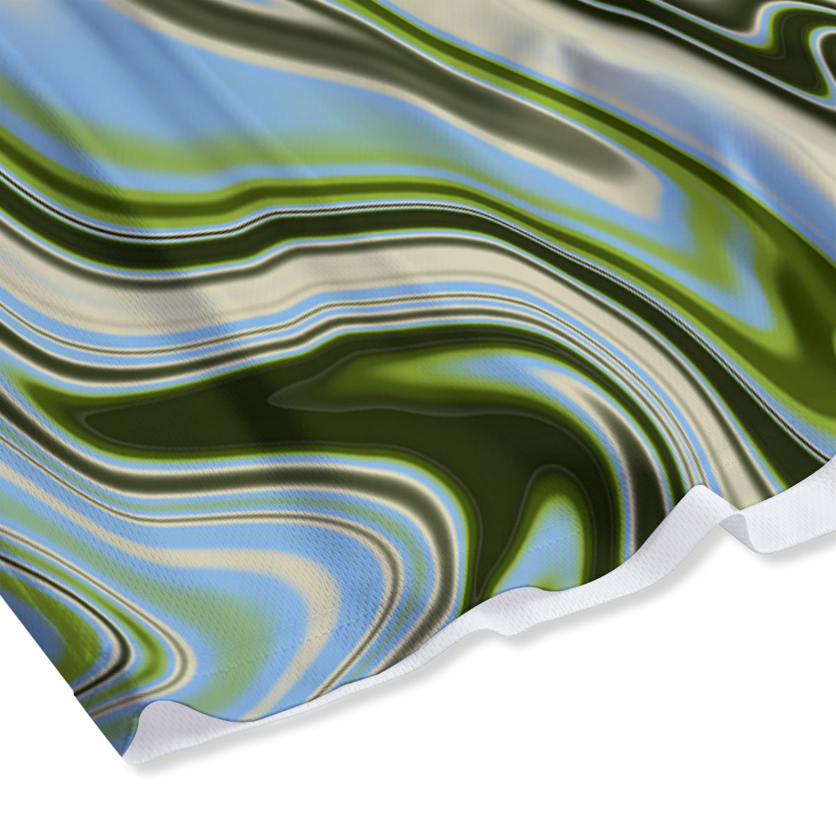 African Ethnic Green Print Mesh Shorts