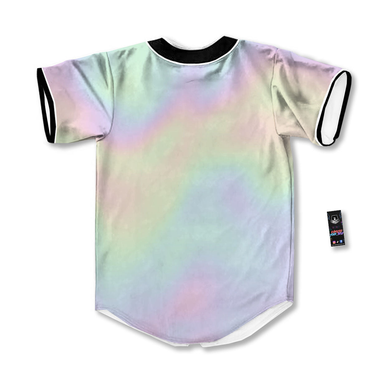 Acid Melt Pastel Print Baseball Jersey-grizzshop