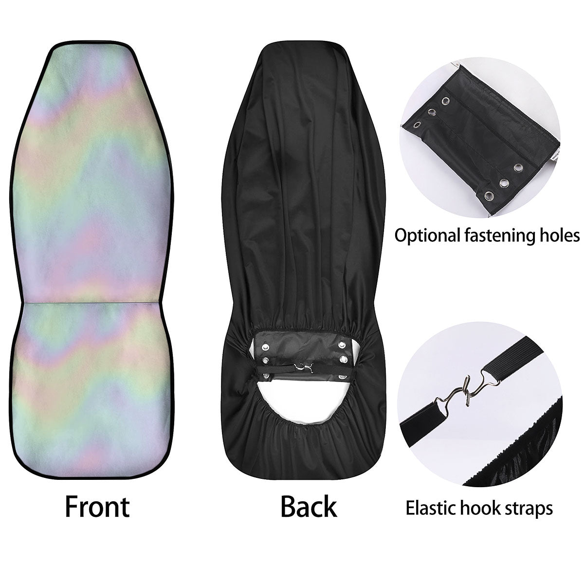 Acid Melt Pastel Print Car Seat Covers-grizzshop