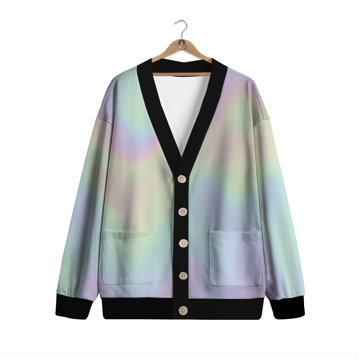 Acid Melt Pastel Print Cardigan-grizzshop