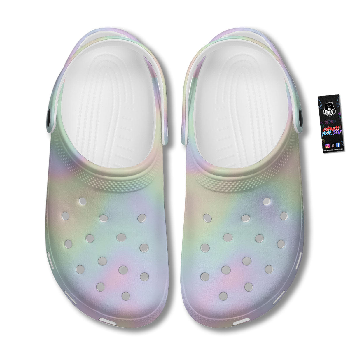 Acid Melt Pastel Print Clog-grizzshop