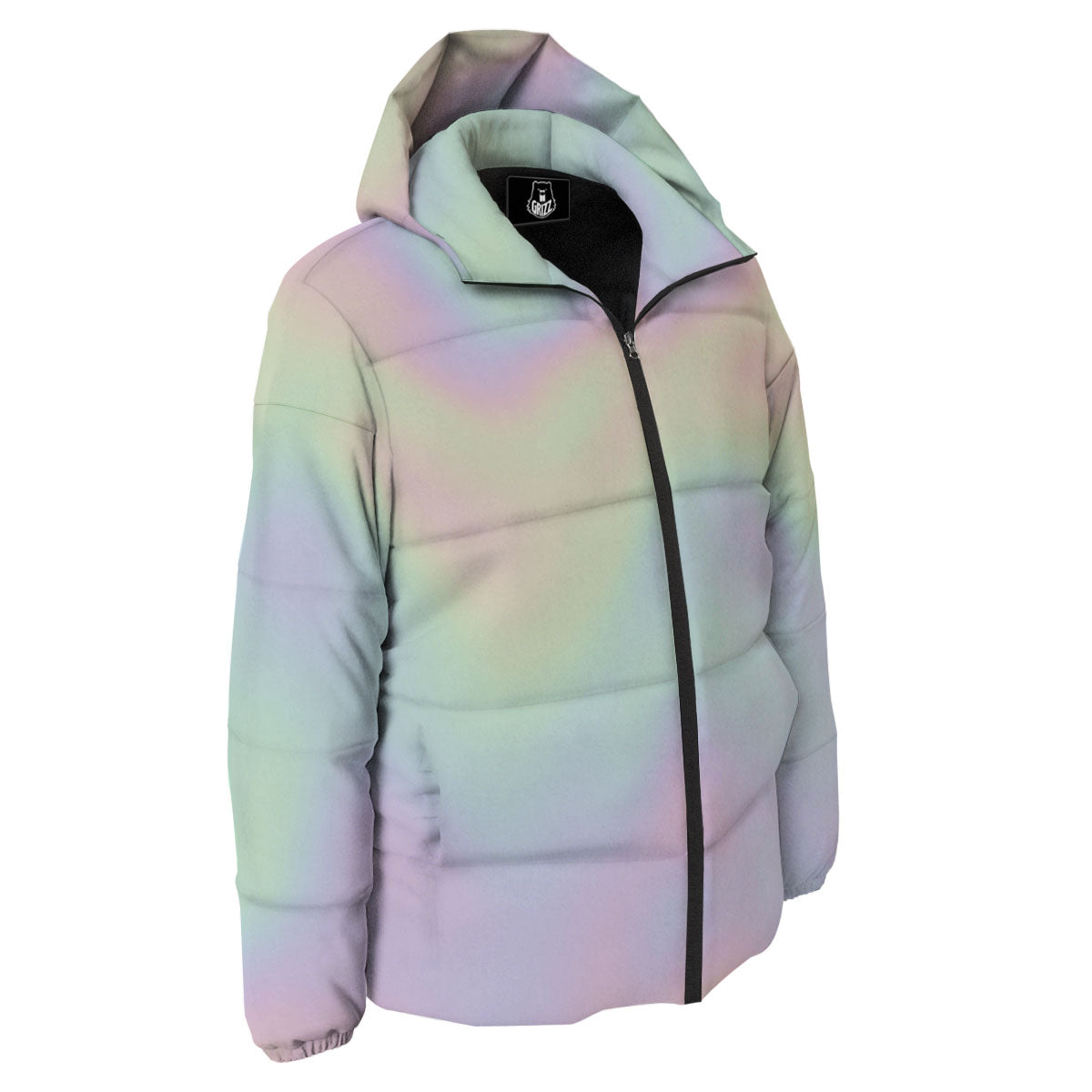 Acid Melt Pastel Print Down Jacket-grizzshop