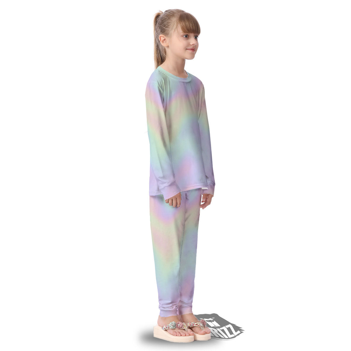 Acid Melt Pastel Print Kid's Pajamas-grizzshop