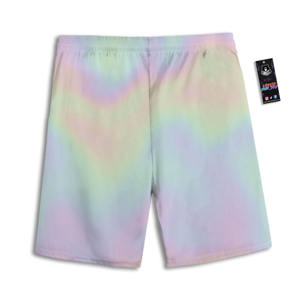 Acid Melt Pastel Print Men's Athletic Shorts
