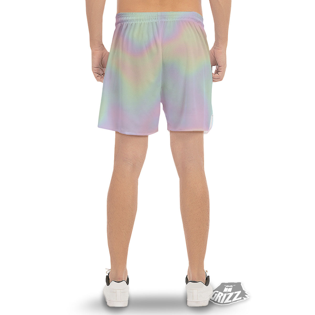 Acid Melt Pastel Print Men's Gym Shorts-grizzshop