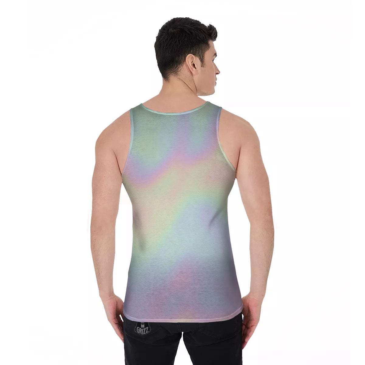 Acid Melt Pastel Print Men's Tank Top-grizzshop