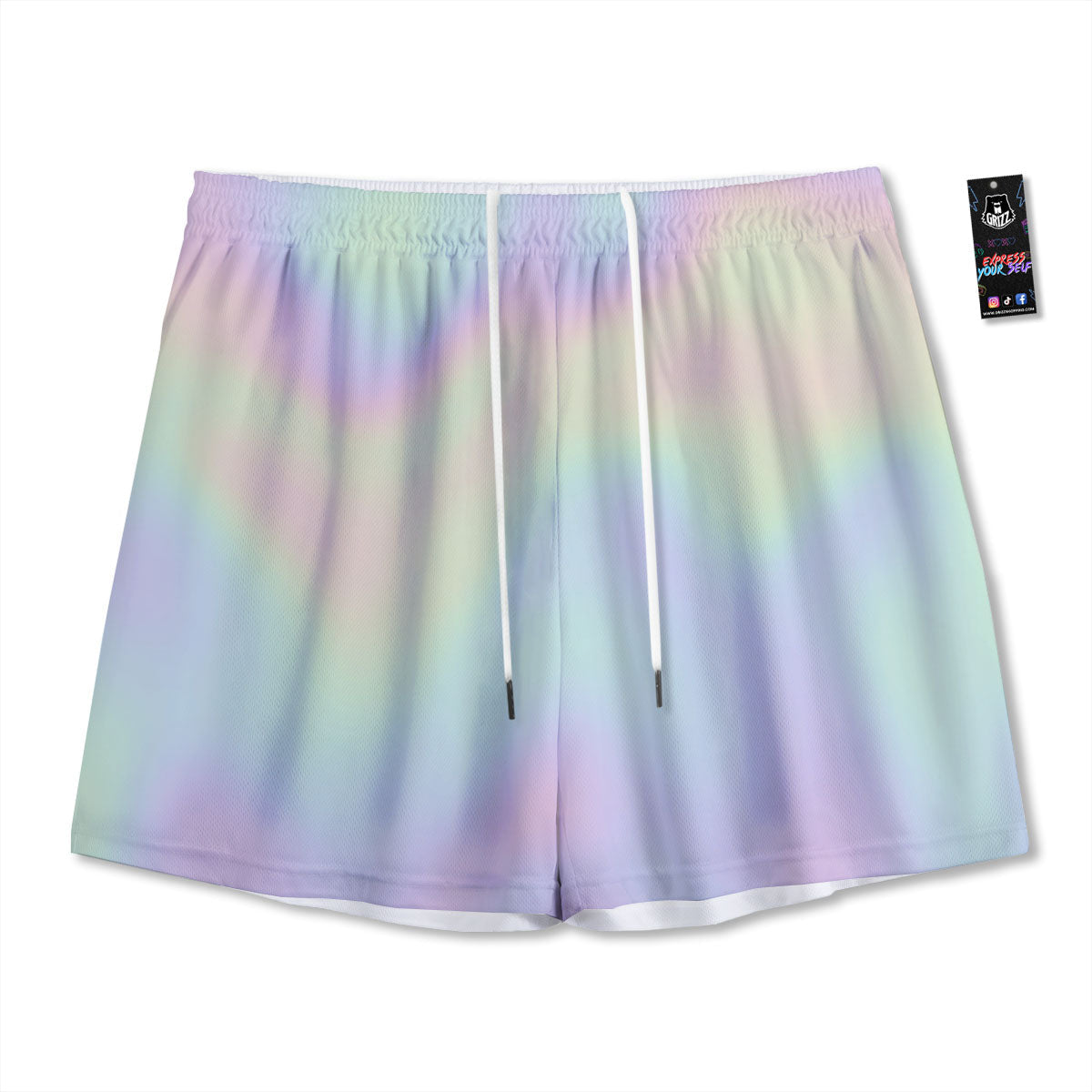 Acid Melt Pastel Print Mesh Shorts