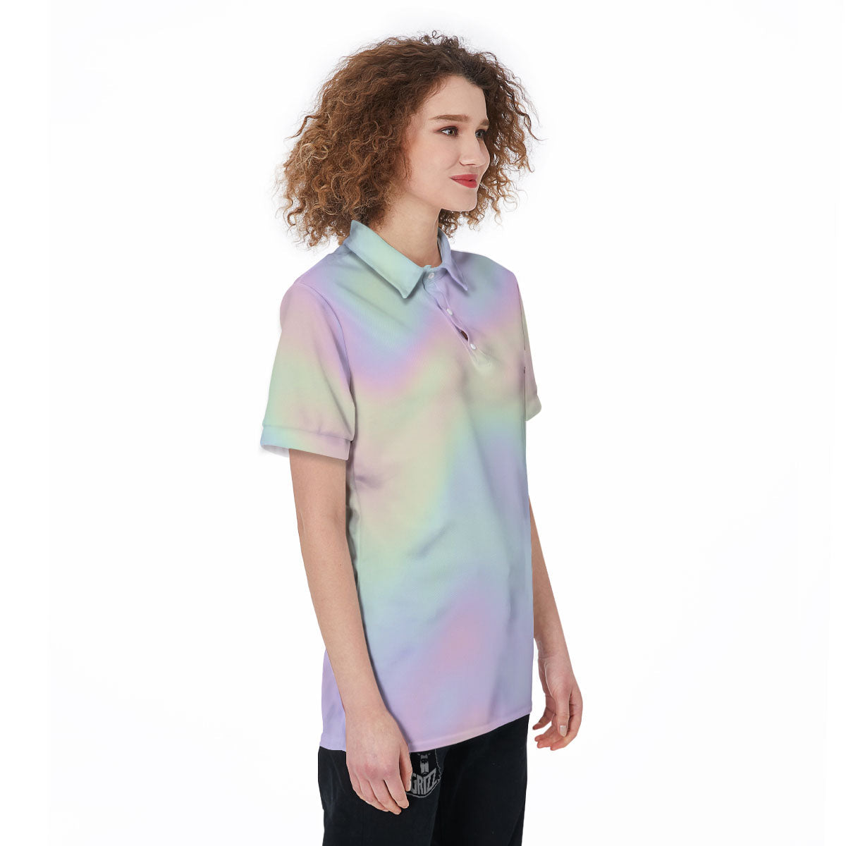 Acid Melt Pastel Print Women's Golf Shirts-grizzshop