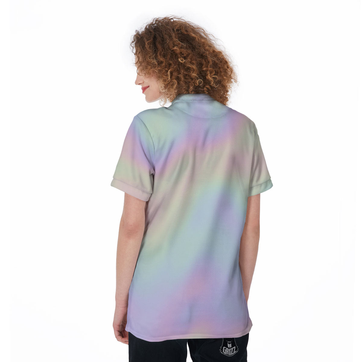 Acid Melt Pastel Print Women's Golf Shirts-grizzshop