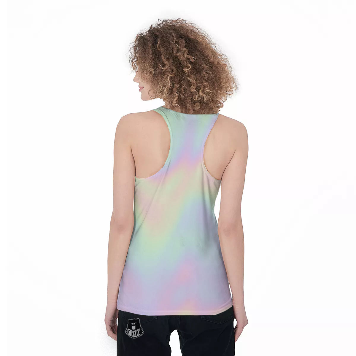 Acid Melt Pastel Print Women's Racerback Tank Top-grizzshop