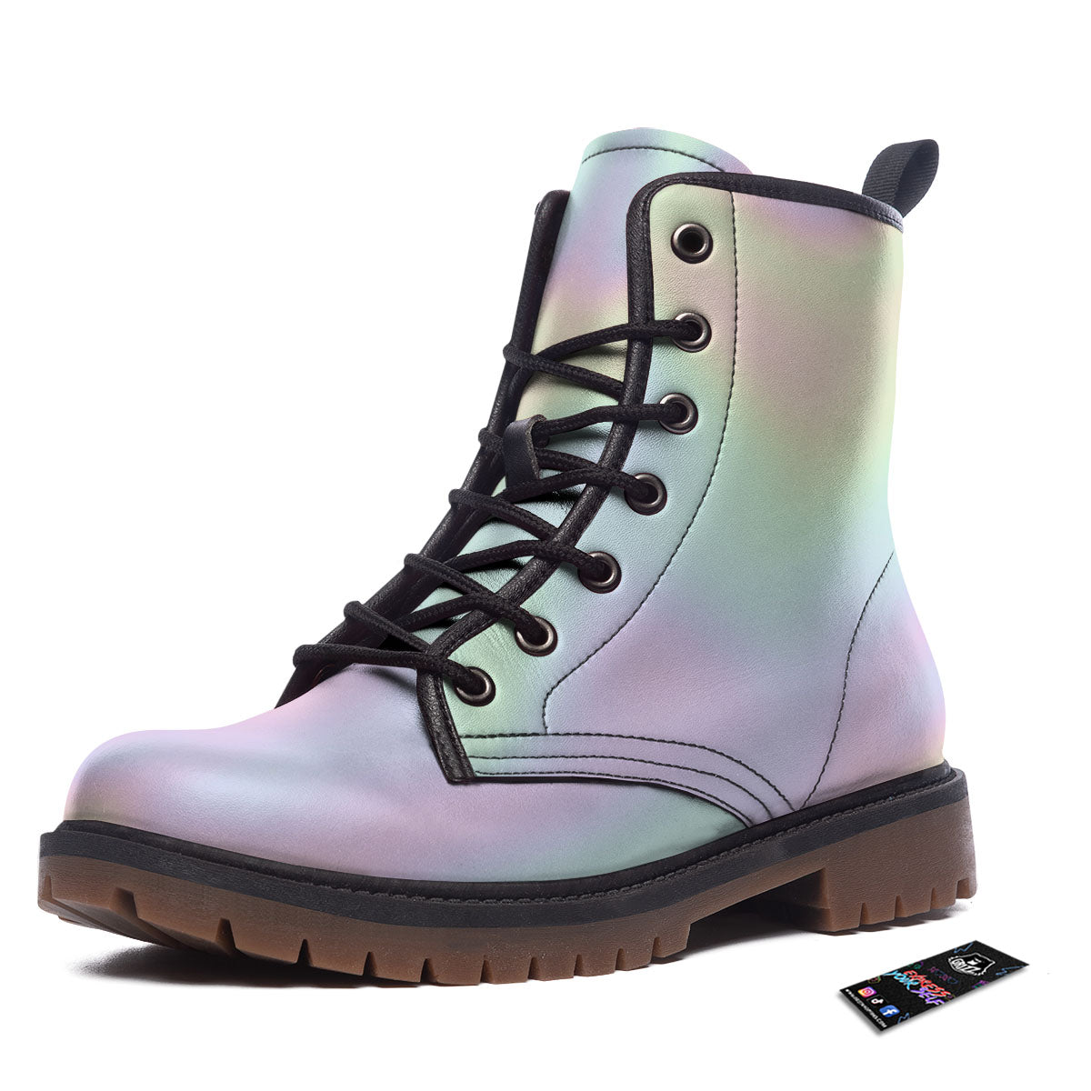 Acid Melt Pastel Print Work Boots-grizzshop