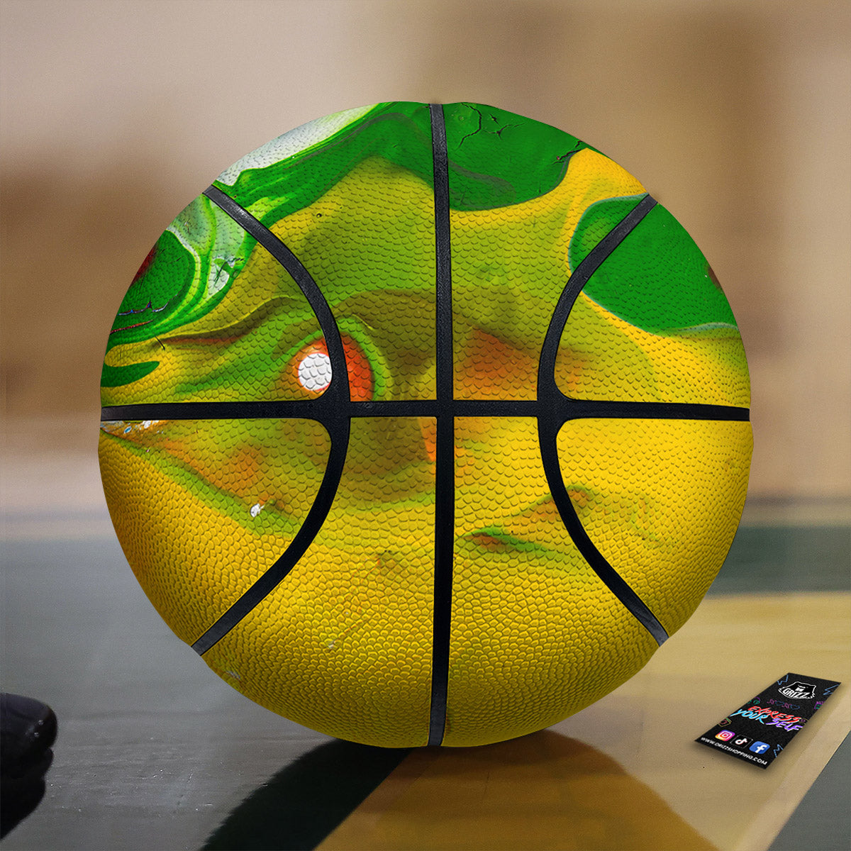 Acid Melt Yellow And Green Print Basketball