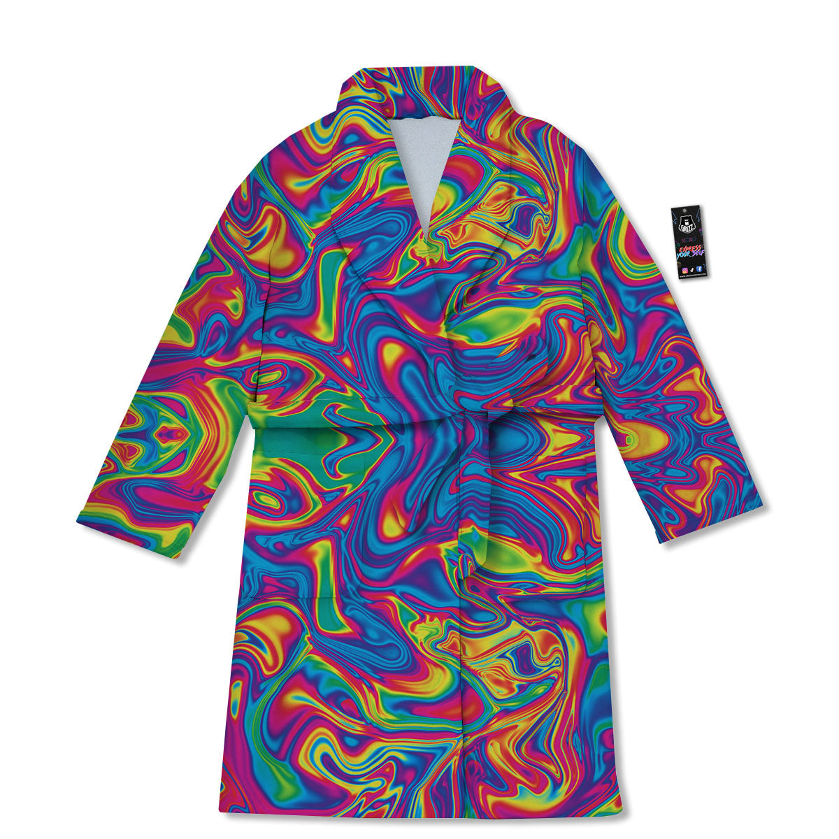Acid Psychedelic Print Pattern Bathrobe-grizzshop