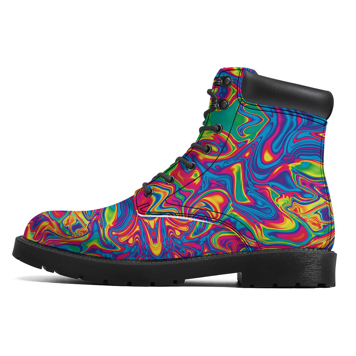 Acid Psychedelic Print Pattern Boots-grizzshop