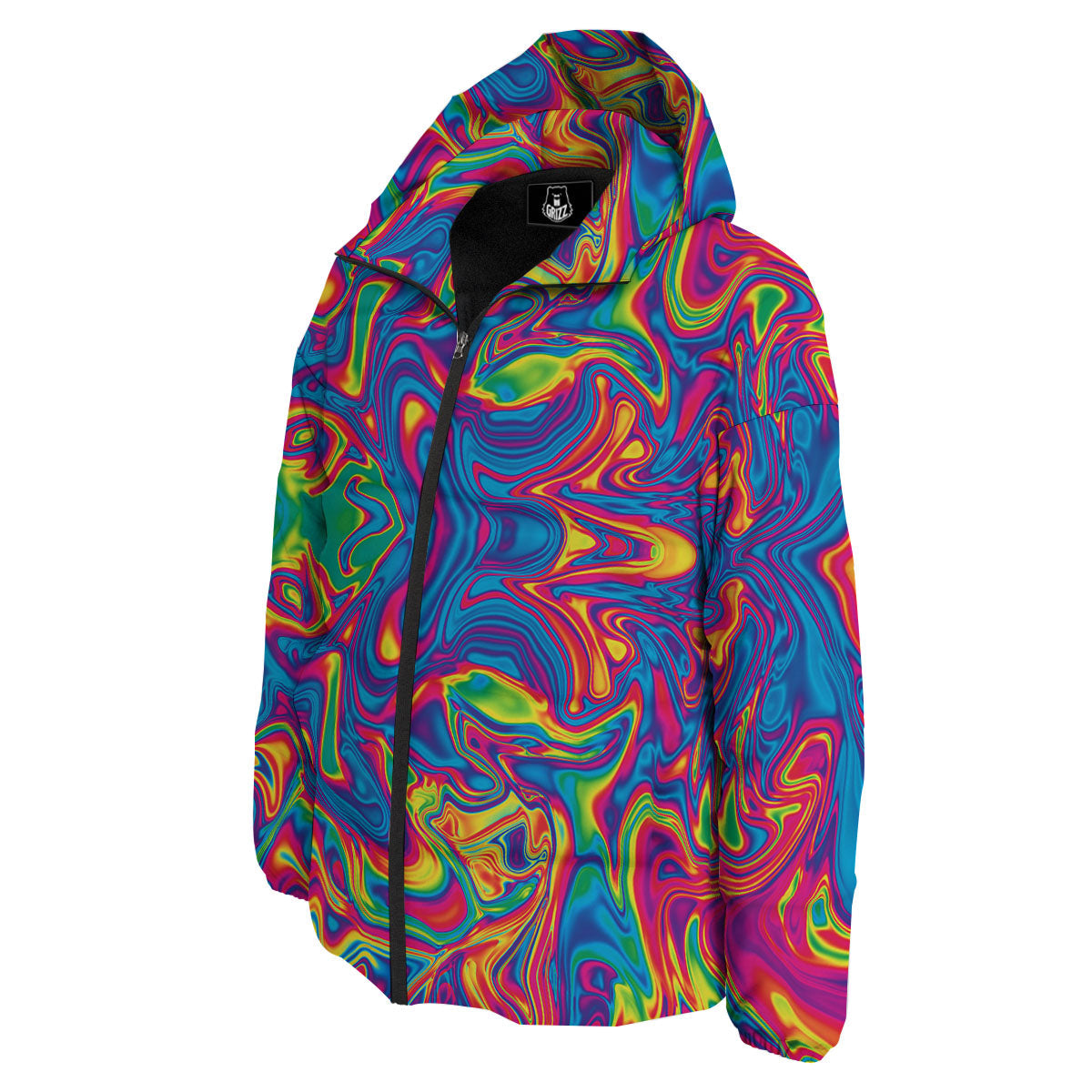 Acid Psychedelic Print Pattern Down Jacket-grizzshop