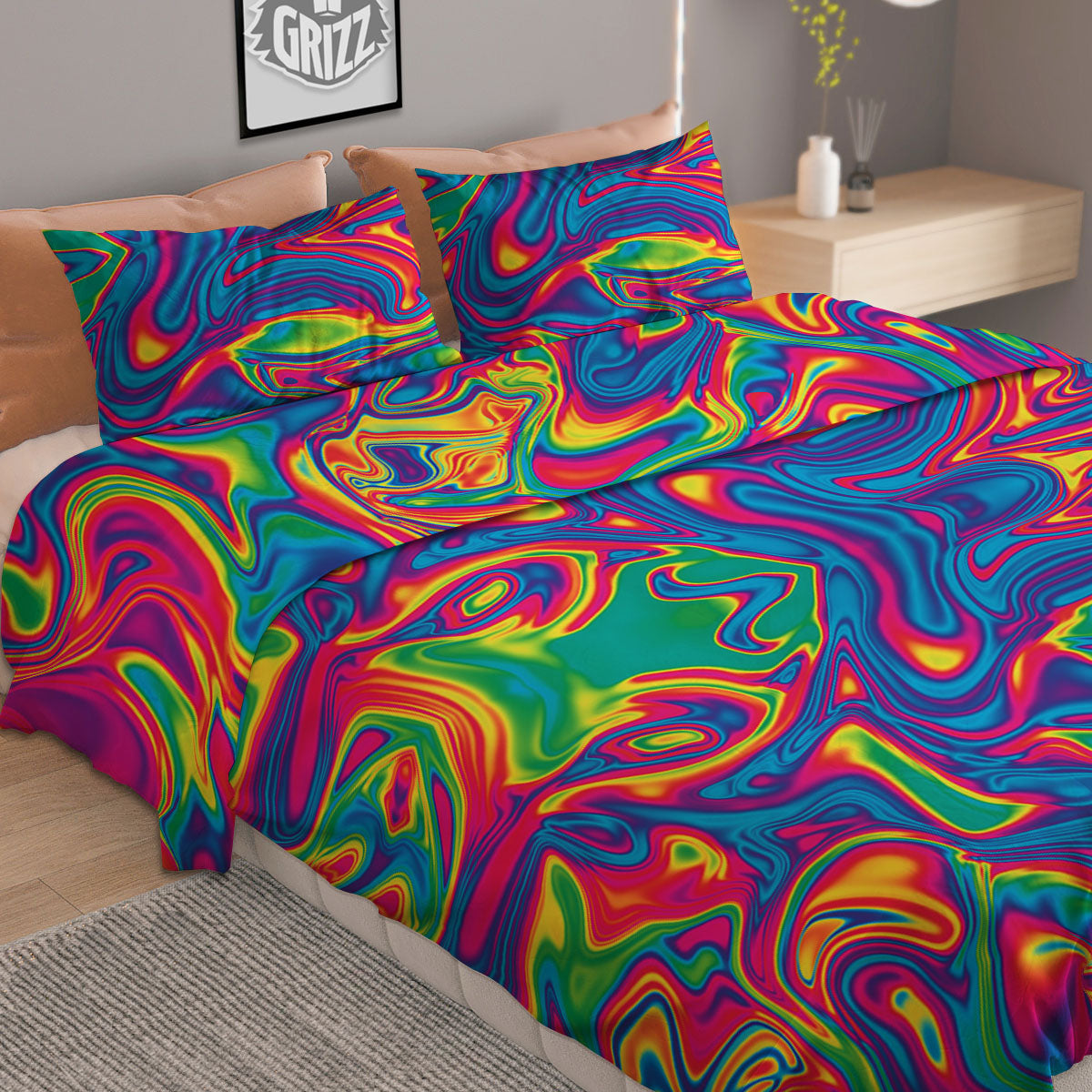 Adinkra Symbols White And Black Print Pattern Duvet Cover Bedding Set