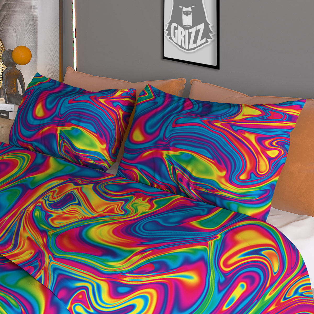 Adinkra Symbols White And Black Print Pattern Duvet Cover Bedding Set