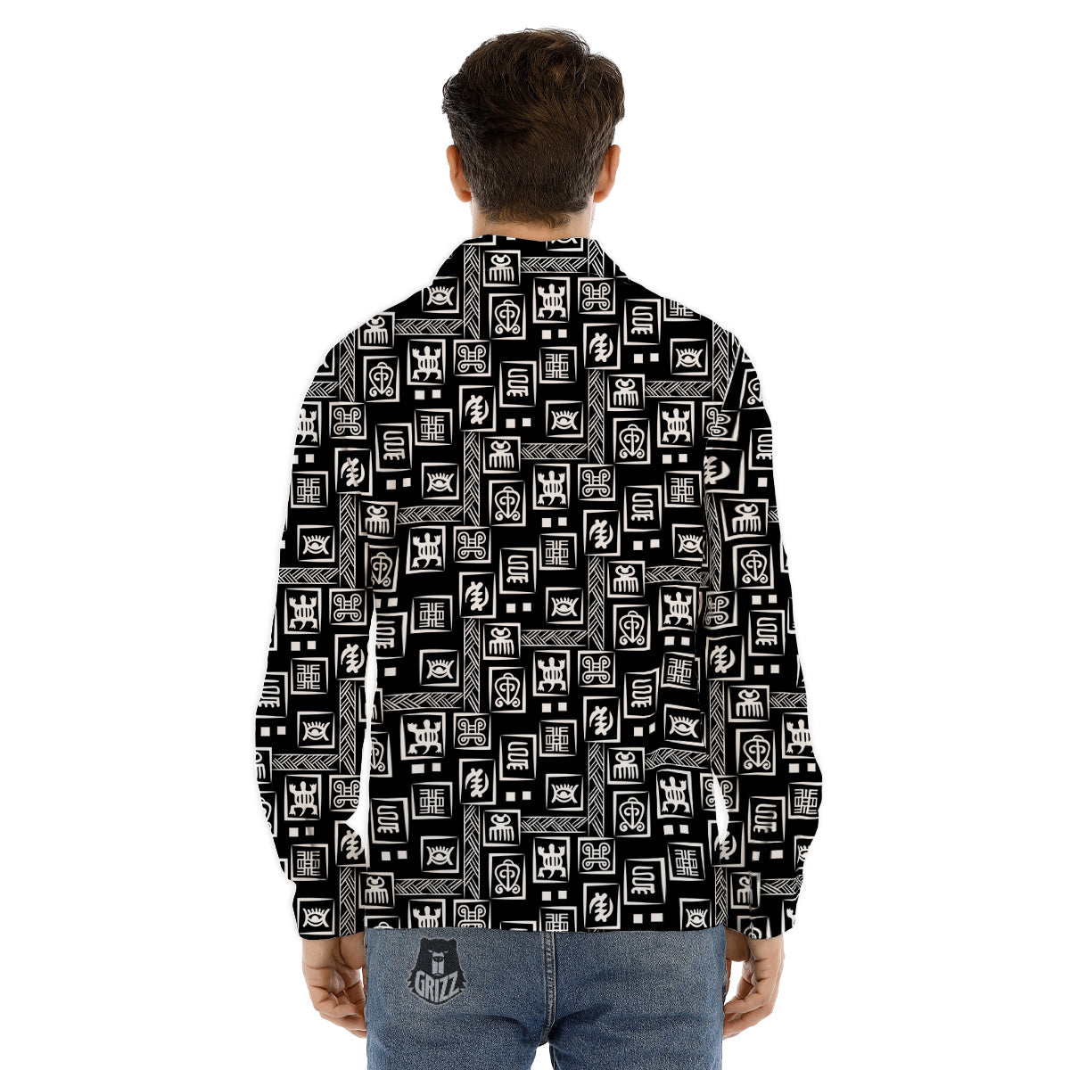 Acid Psychedelic Print Pattern Men's Dress Shirts-grizzshop