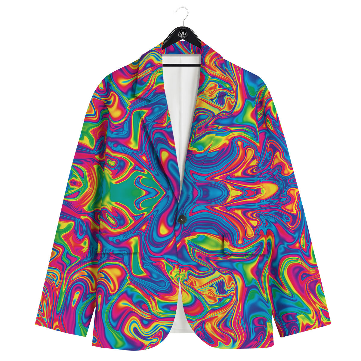 Acid Psychedelic Print Pattern Men's Sport Coat-grizzshop