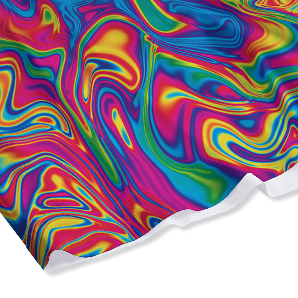 Acid Psychedelic Print Pattern Mesh Shorts