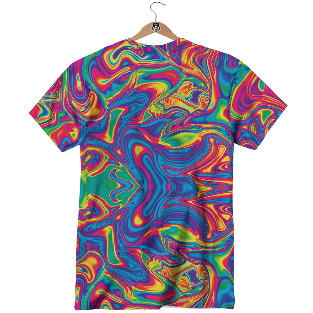 Acid Psychedelic Print Pattern T-Shirt-grizzshop