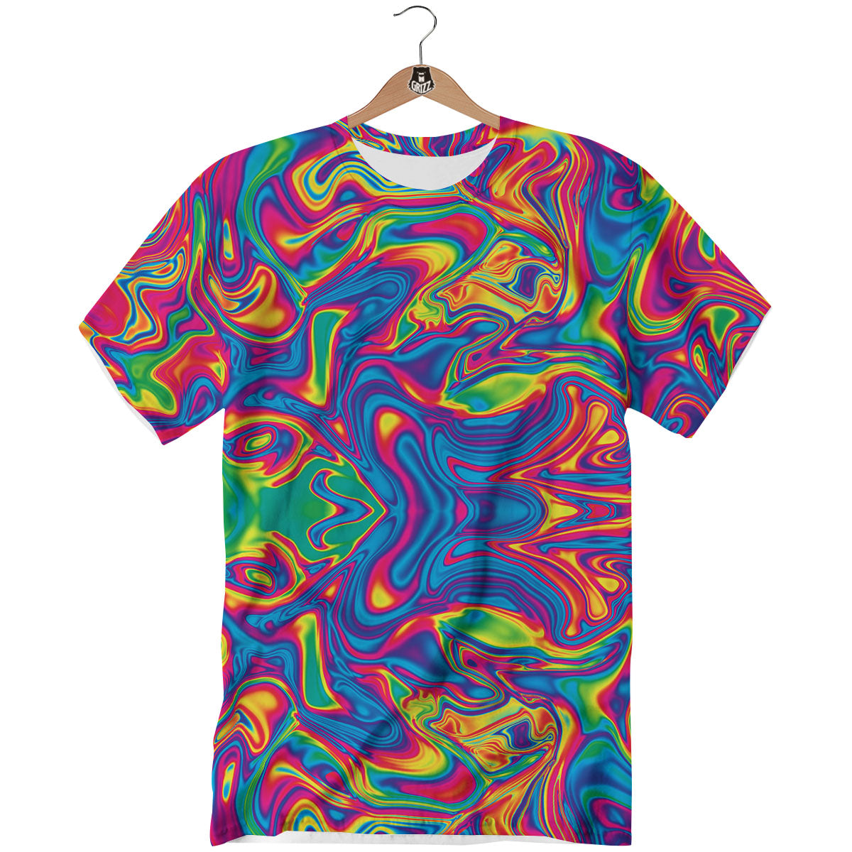 Acid Psychedelic Print Pattern T-Shirt-grizzshop