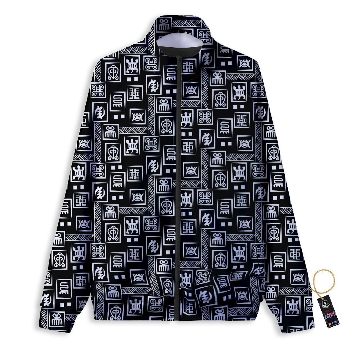 Acid Psychedelic Print Pattern Track Jacket-grizzshop