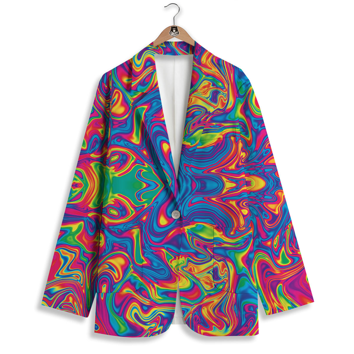 Acid Psychedelic Print Pattern Women's Blazer-grizzshop