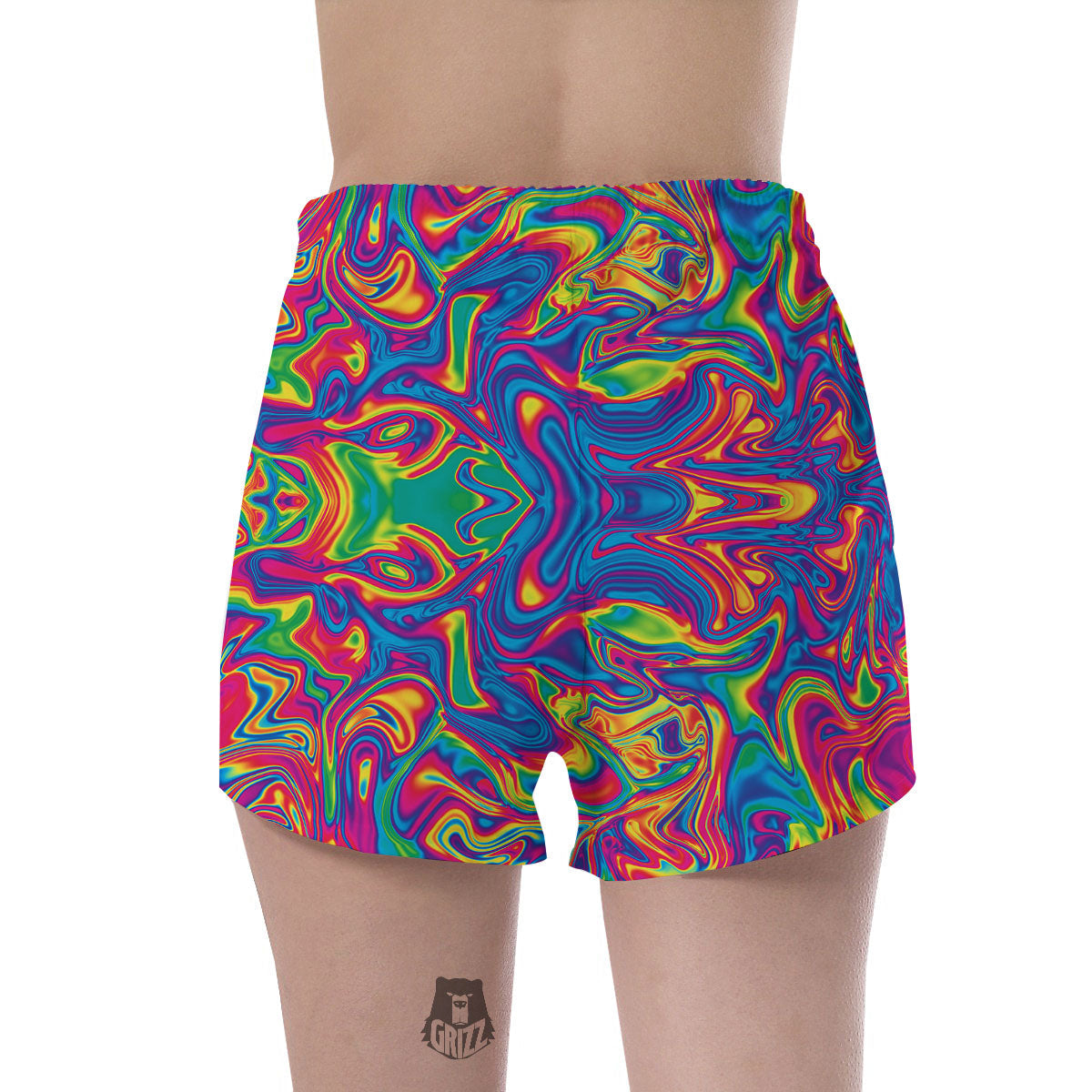 Acid Psychedelic Print Pattern Women's Shorts-grizzshop