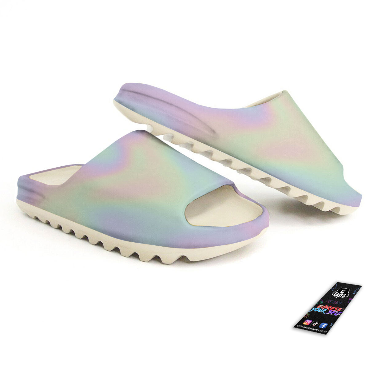 Acid Melt Pastel Print Sandals-grizzshop