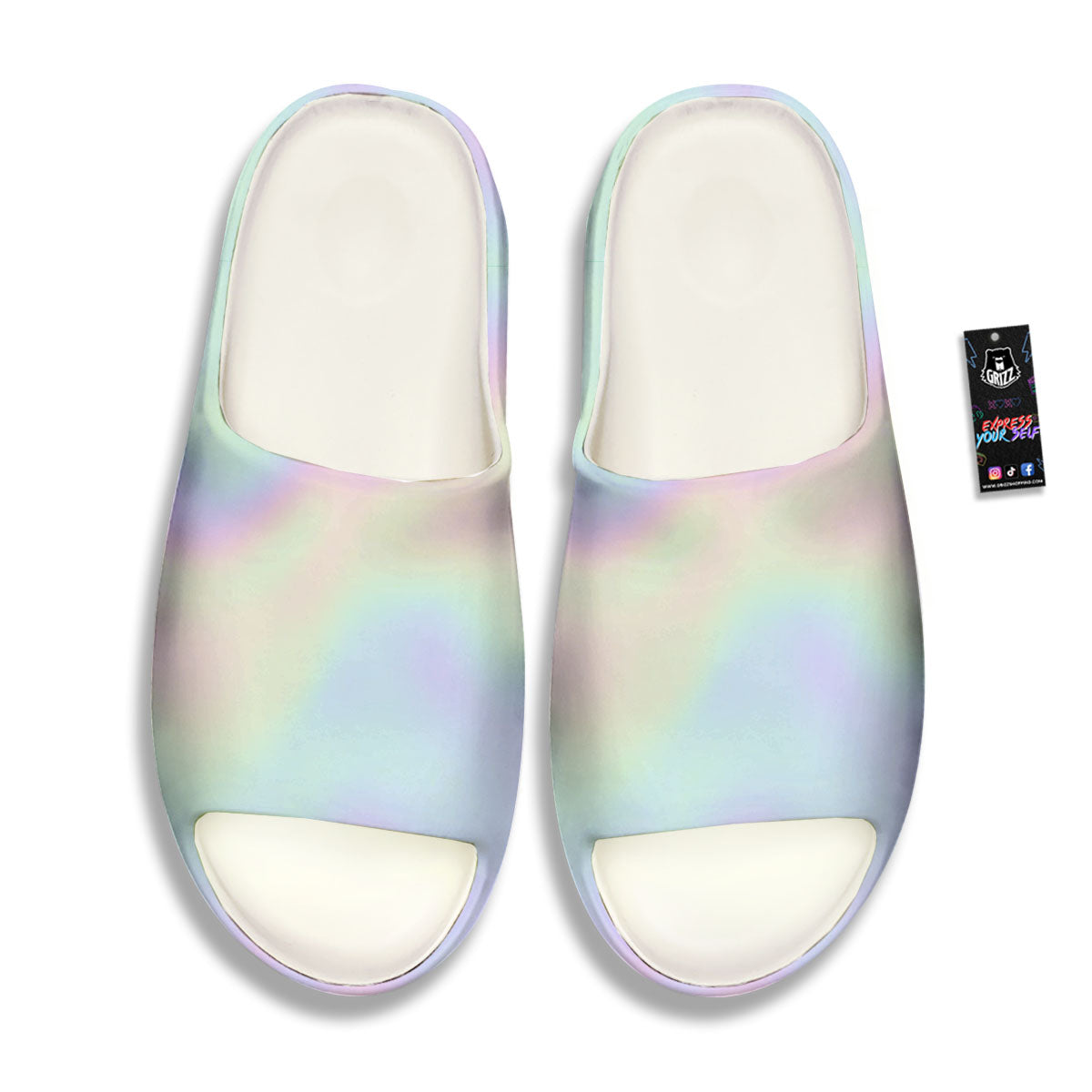 Acid Melt Pastel Print Sandals-grizzshop