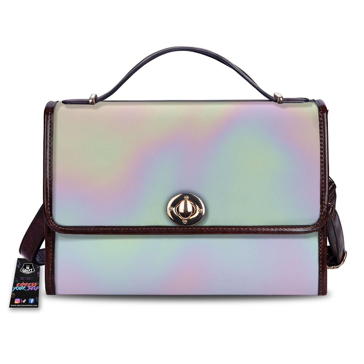 Acid Melt Pastel Print Women's Satchel Bag