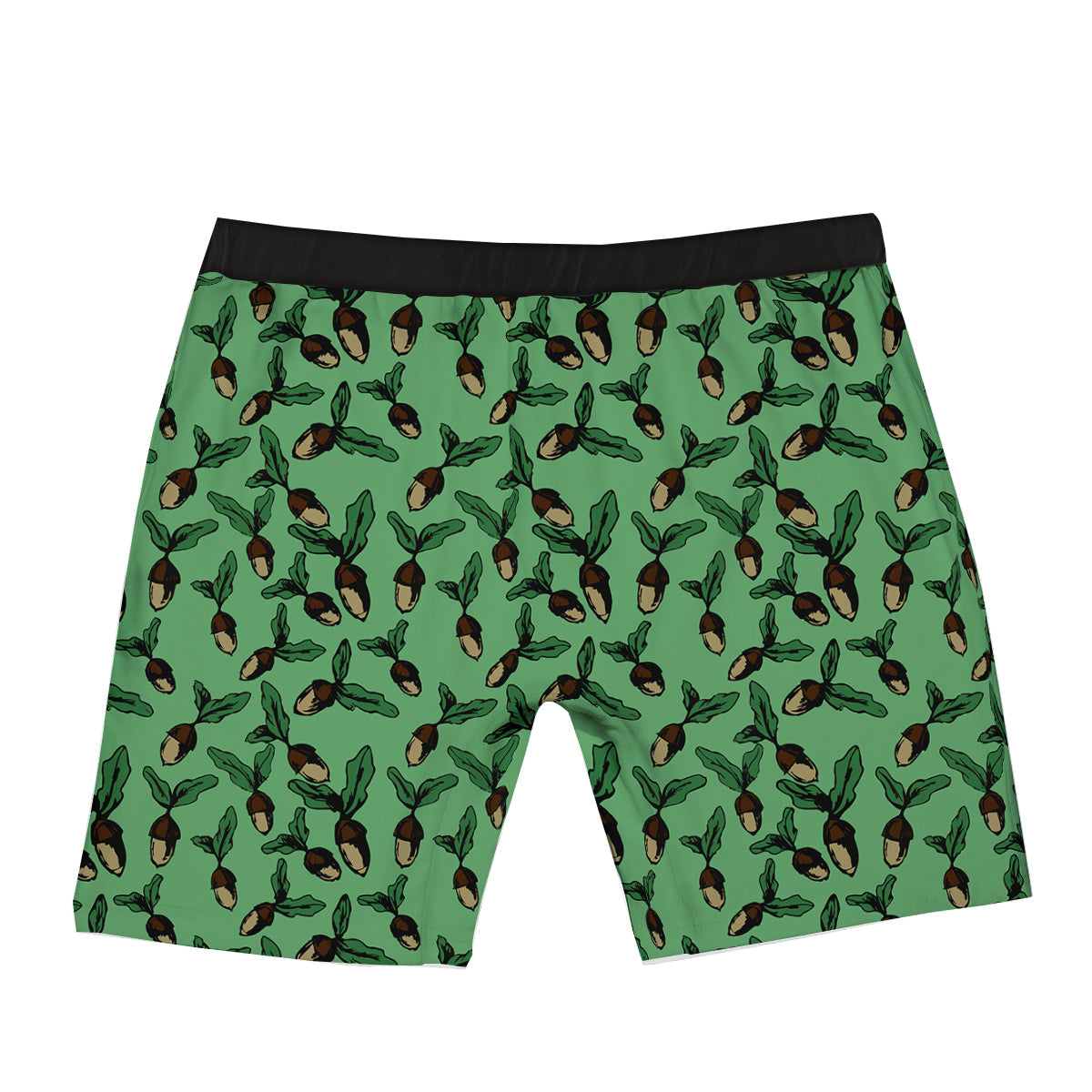 Acorn Green Print Pattern Boxer Briefs-grizzshop