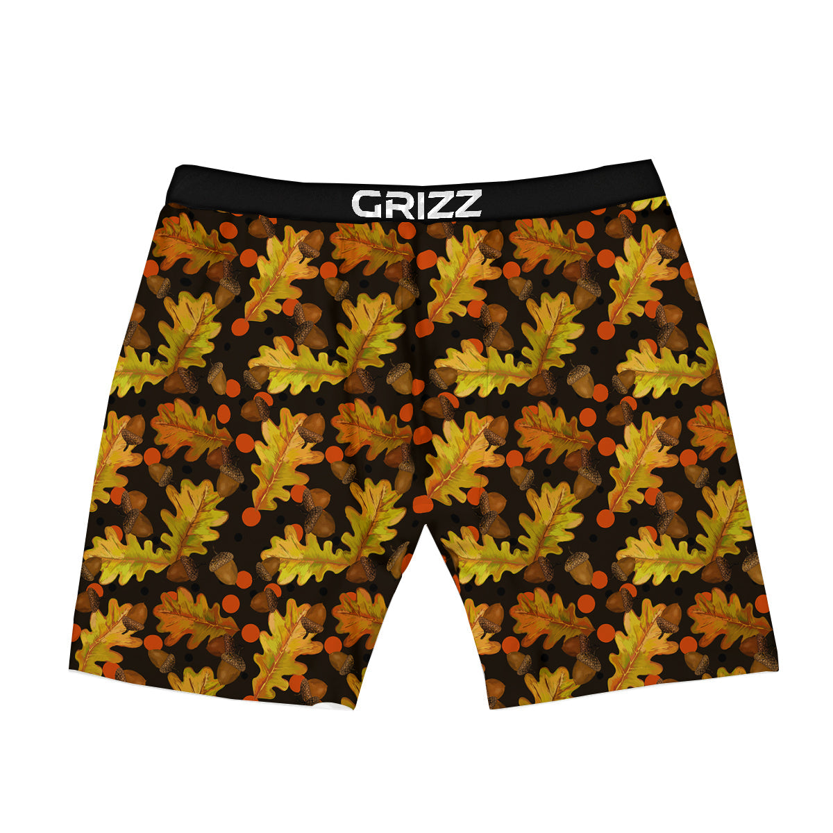 Acorn Leaf Print Pattern Boxer Briefs-grizzshop