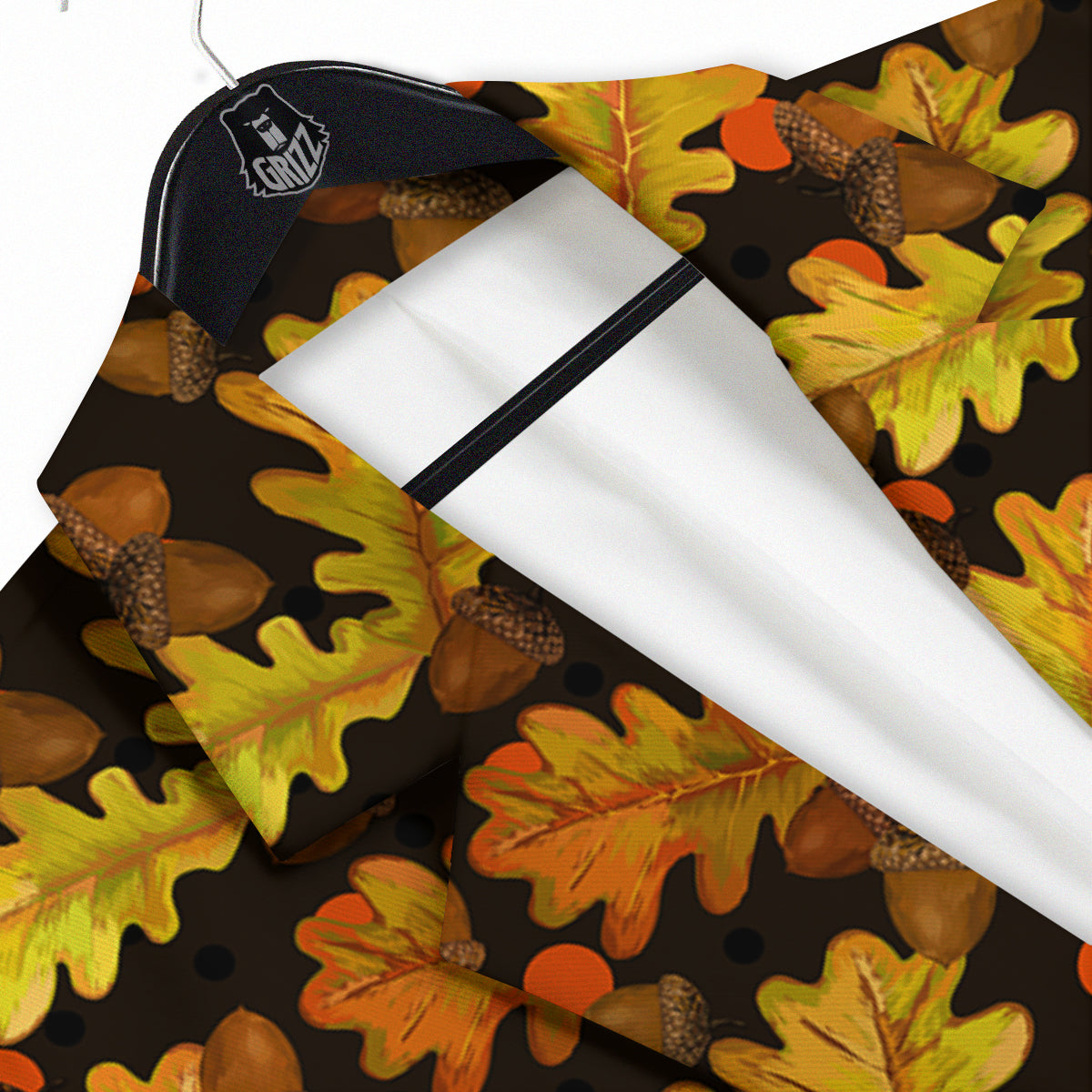 Acorn Leaf Print Pattern Men's Sport Coat-grizzshop