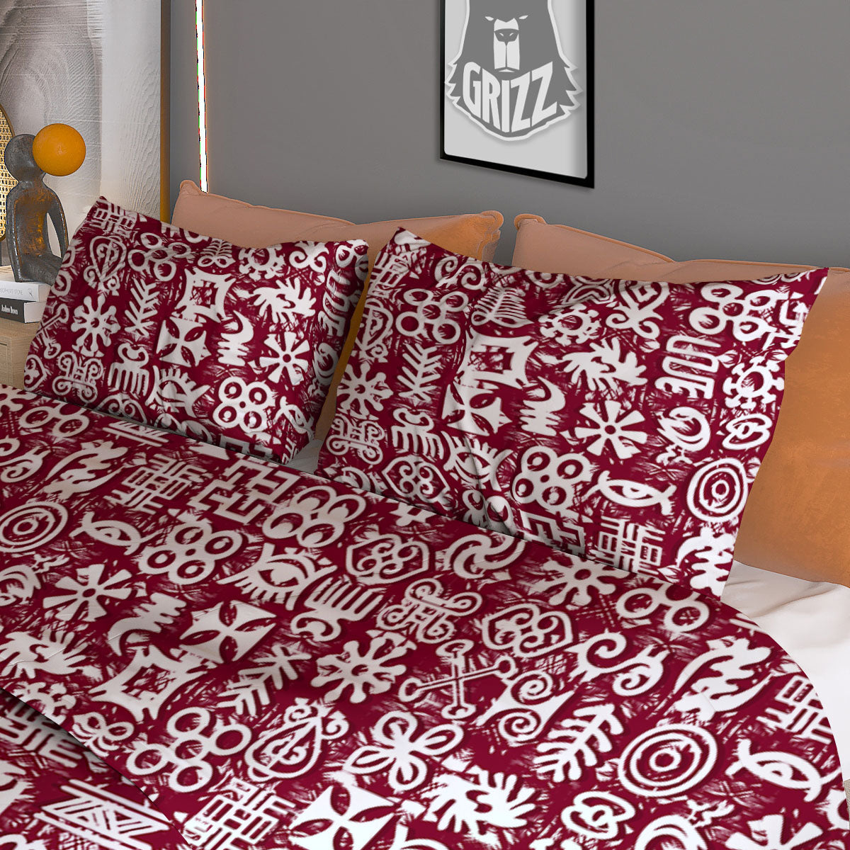 Adinkra Tribe African West Symbols Duvet Cover Bedding Set