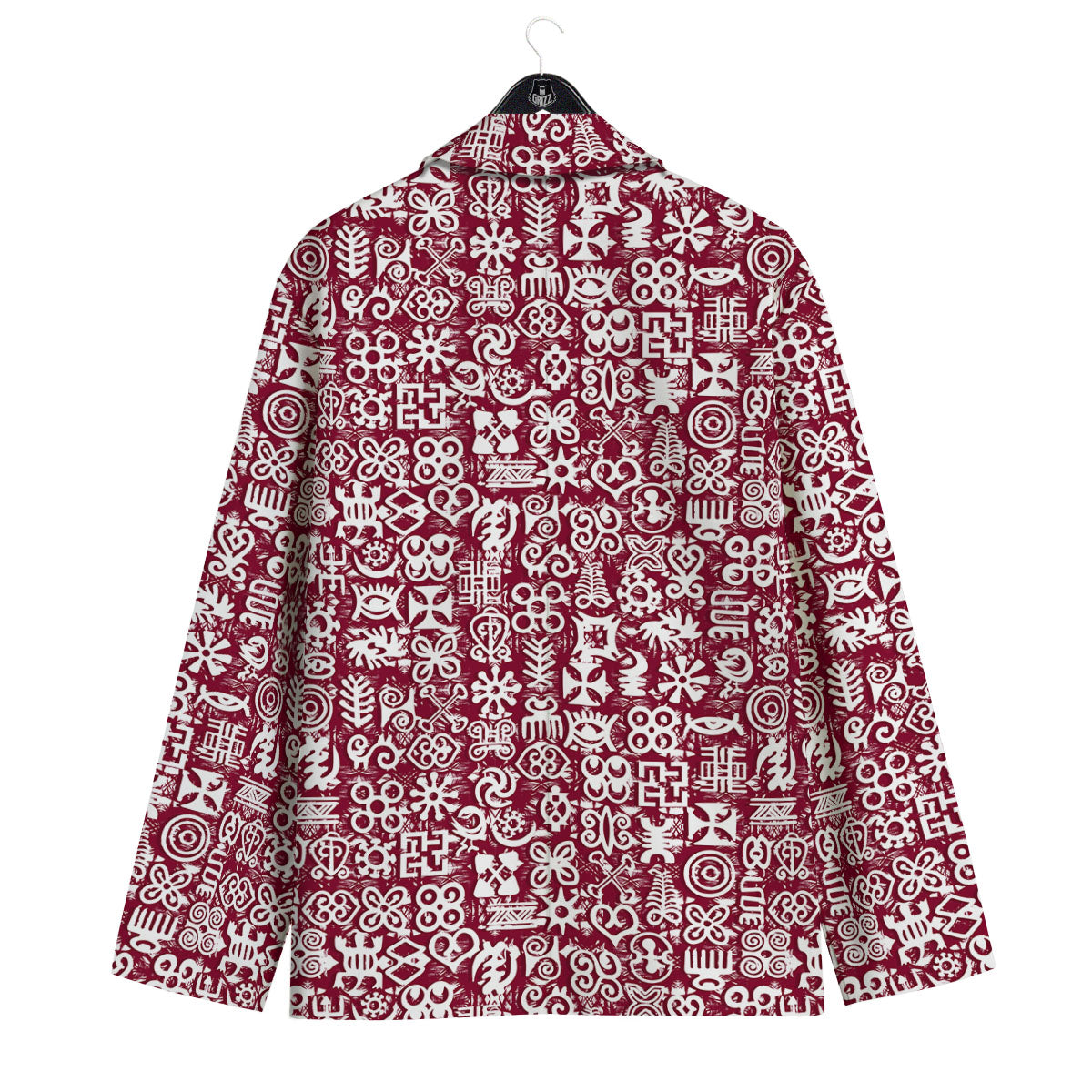 Adinkra African Tribe Red Symbols Men's Sport Coat-grizzshop