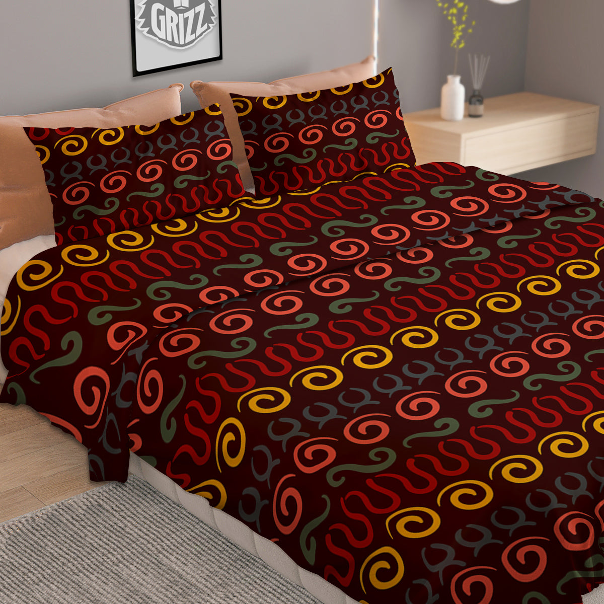 Adinkra Symbols West Print Pattern Duvet Cover Bedding Set