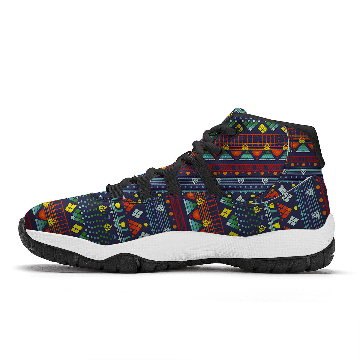 Adinkra Tribe African West Symbols Black Bball Shoes-grizzshop