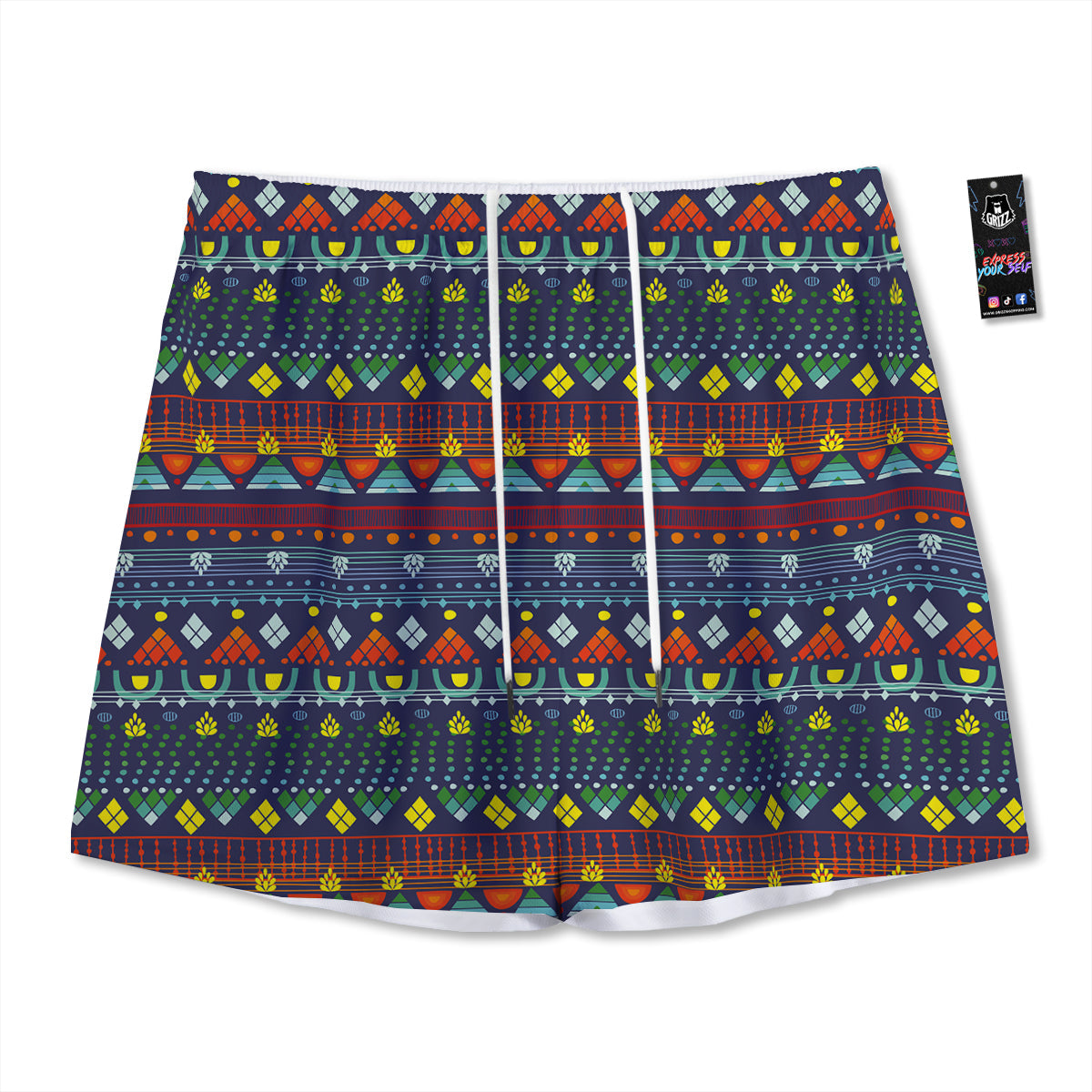 Adinkra Tribe African West Symbols Mesh Shorts