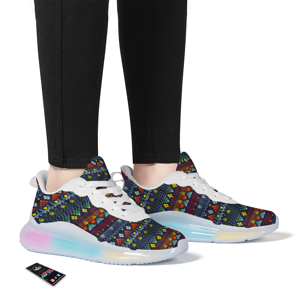 Adinkra Tribe African West Symbols Running Sneakers-grizzshop