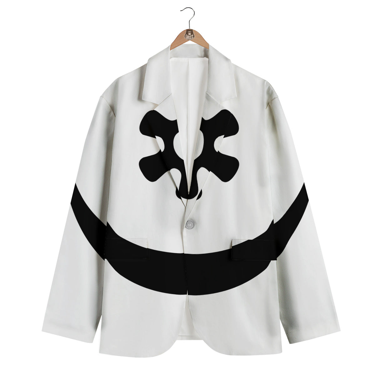 Adinkra Tribe Symbols White And Black Men's Blazer-grizzshop