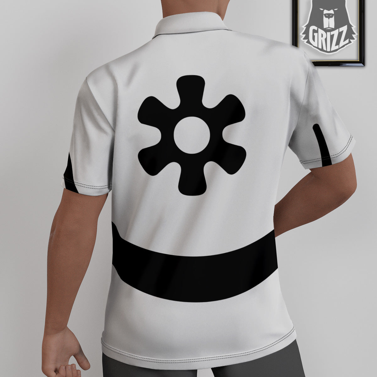 Adinkra Tribe Symbols White And Black Untucked Shirts-grizzshop