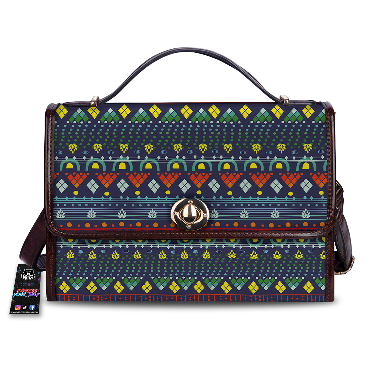 Adinkra Tribe African West Symbols Women's Satchel Bag