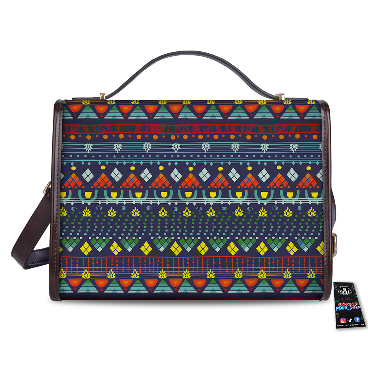 Adinkra Tribe African West Symbols Women's Satchel Bag