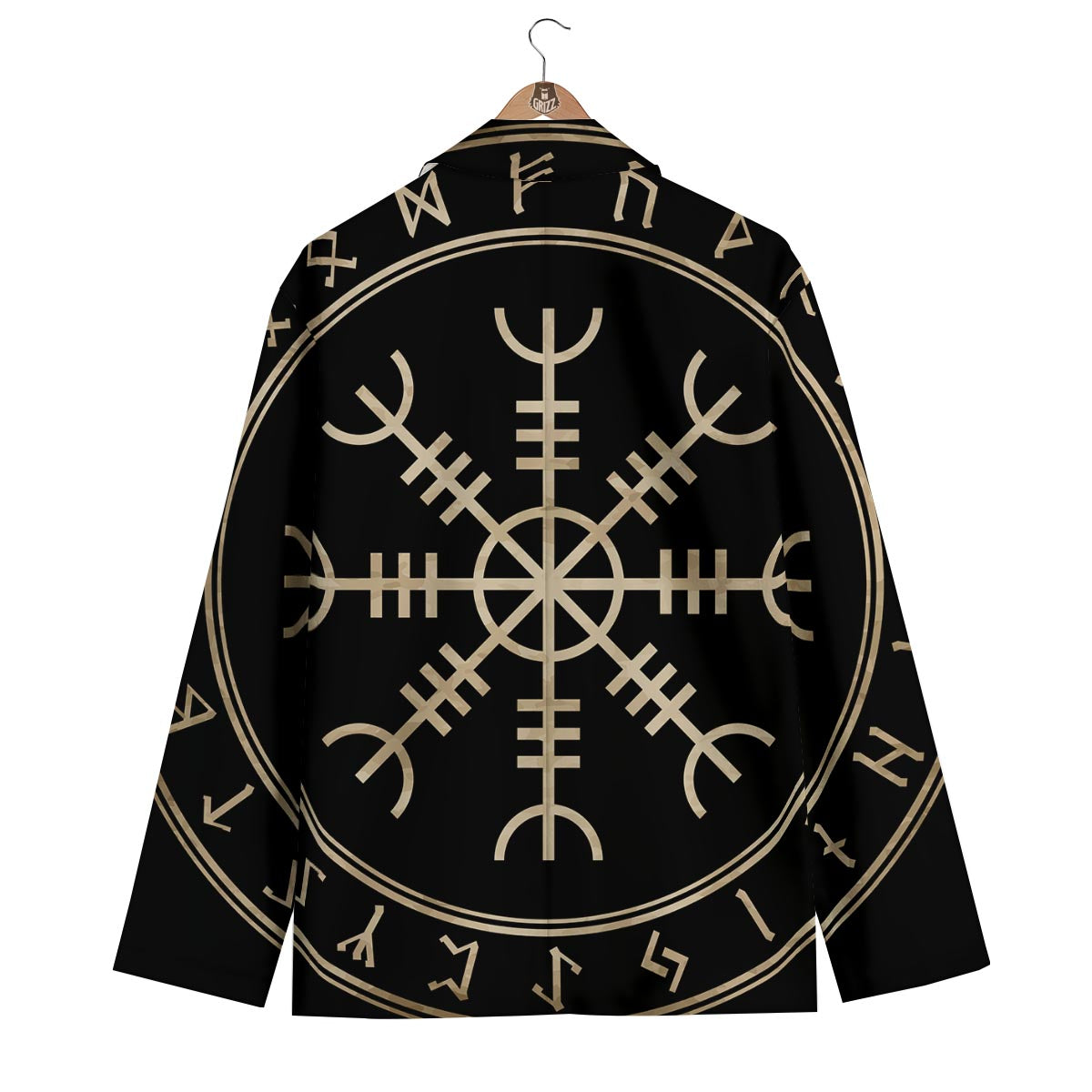 Aegishjalmur Viking Symbol Norse Men's Blazer-grizzshop
