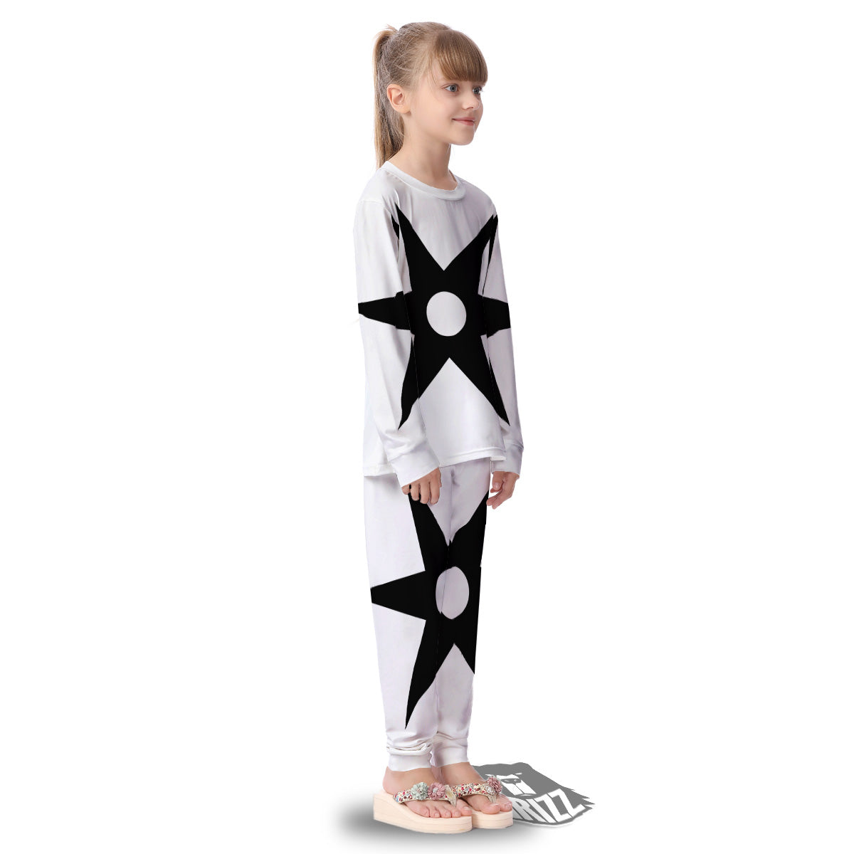 African Adinkra Symbols White And Black Kid's Pajamas-grizzshop