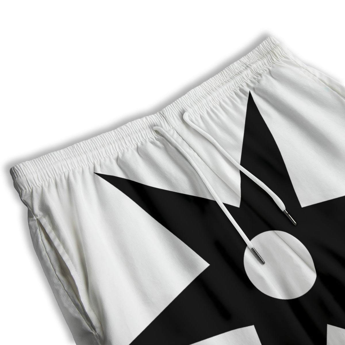 African Adinkra Symbols White And Black Men's Athletic Shorts