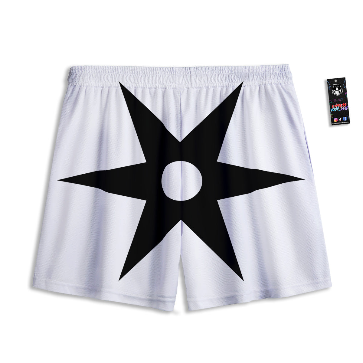 American Flag Eagle Print Mesh Shorts