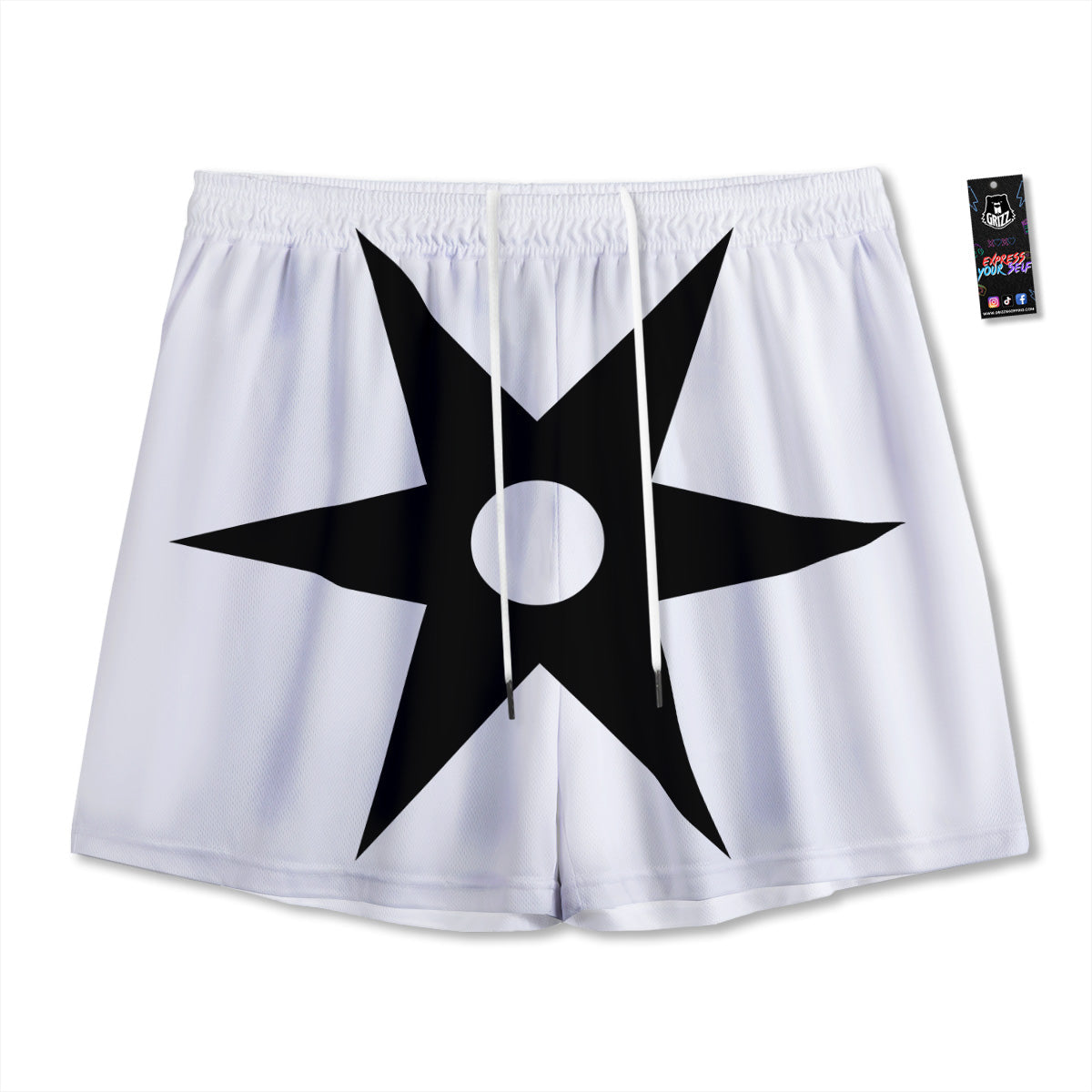 American Flag Eagle Print Mesh Shorts